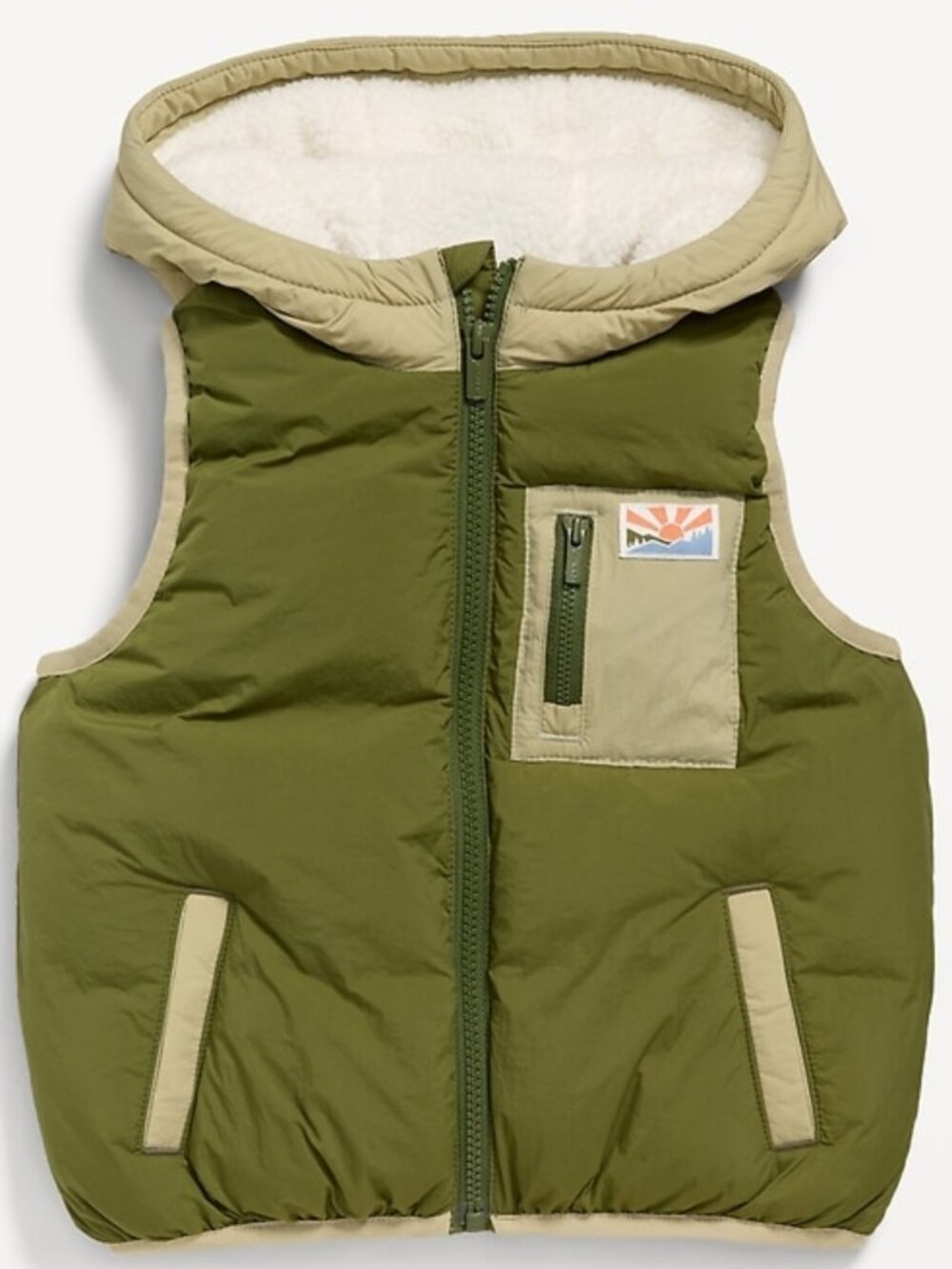 Old Navy Water Resistant Unisex Frost-Free Hooded Puffer Vest for Kids 3T NWT